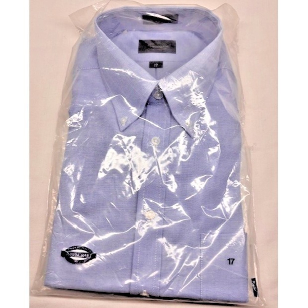 Short sleeve Towncraft Mens Light Blue Oxford Shirt New In Bag‎ 17 Neck 531-4489
